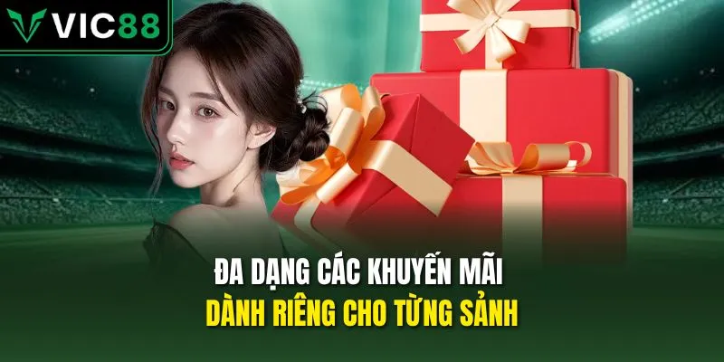 Đa dạng các khuyến mãi dành riêng cho từng sảnh