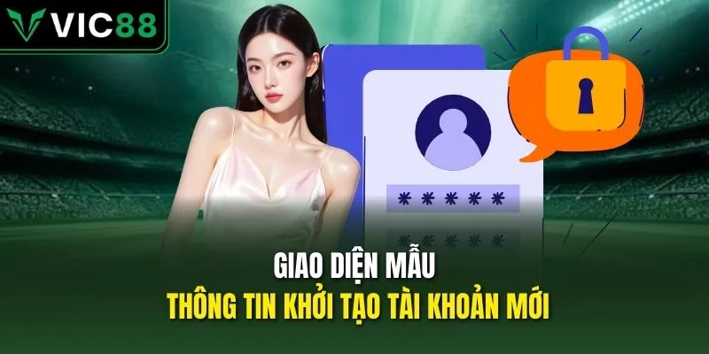 Giao diện mẫu thông tin khởi tạo tài khoản mới